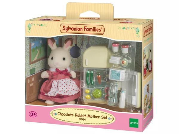 SYLVANIAN SETT MED MAMMA SJOKOLADEKANIN (KJØLESKAP)