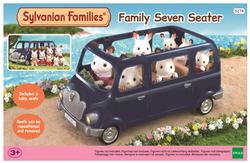 SYLVANIAN SYVSETER BIL FOR FAMILIEN  Blå bil - Sylvanian families