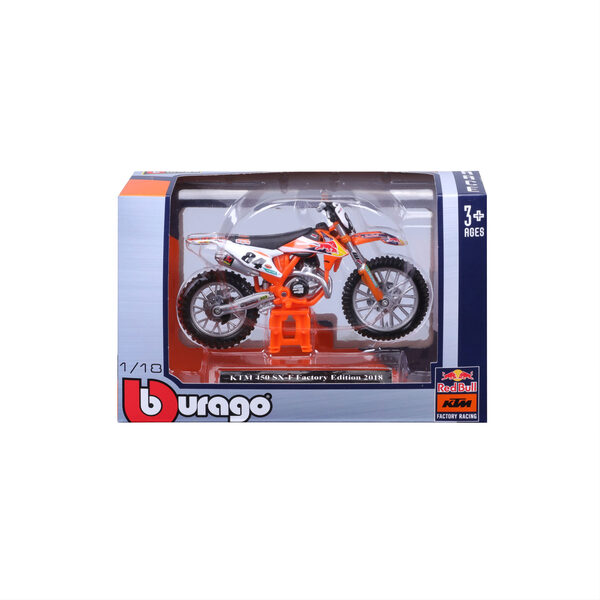 Burago 1:18 WRB KTM CYCLE – KTM 450 SX-F FACTORY EDITION (2018)