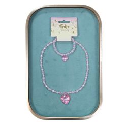 HALSKJEDE/ARMBÅND M/ROSA HJERTE TINKA BEAUTY rosa hjerte - Tinka