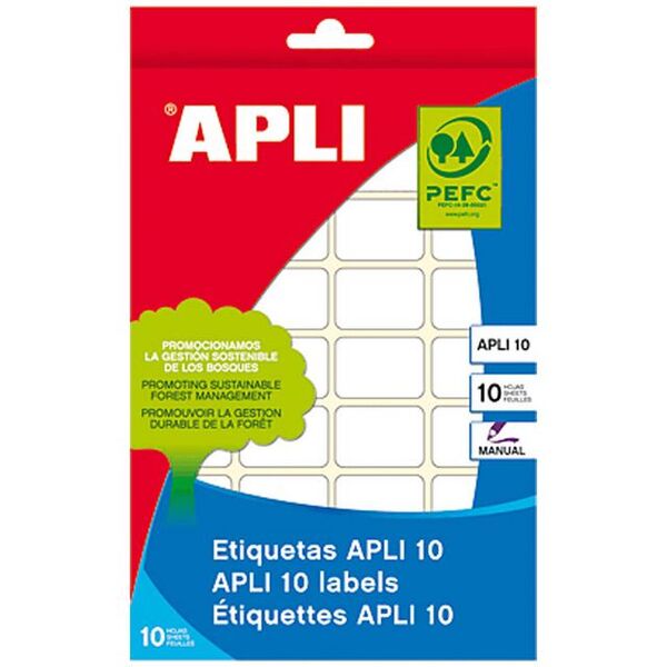 Etikett APLI 40x75mm hvit (40)