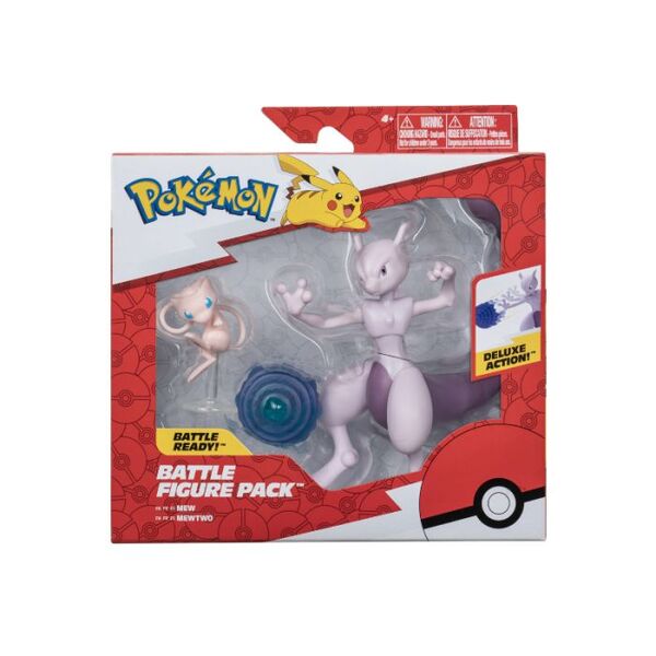 Pokémon Figur – Battle Figure Action Feature 2 stk – Mewtwo og Mew