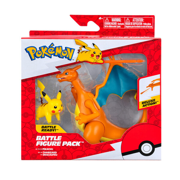 Pokémon Figure Set 2‑pk Charizard And Pikachu