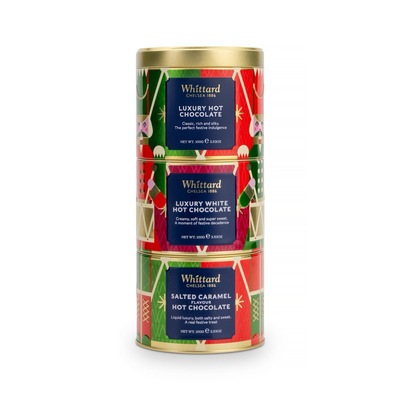 Forhåndsbestilling* Whittard Christmas Lux Hot Chocolate Stacking Tin 3x100g ikke relevant - Whittard