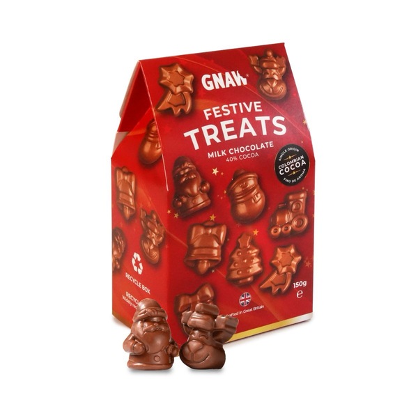 Forhåndsbestilling* GNAW Christmas Mini Treats Milk Chocolate 150g