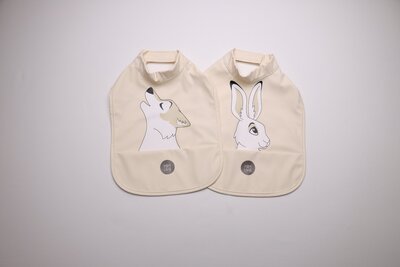 BabyLivia High neck bib 2-pk Nordic Sand - babyLivia