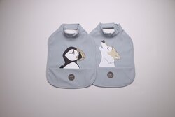 BabyLivia High neck bib 2-pk Slate Blue - babyLivia