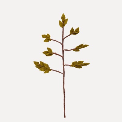 Ullfilt Bladgrein  Mosegrønn - UND Seasonal 