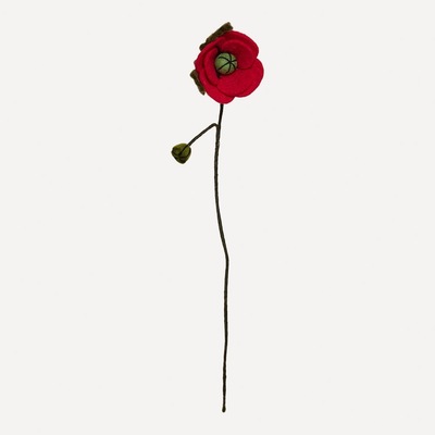 Ullfilt Poppy  Rød - UND Seasonal 