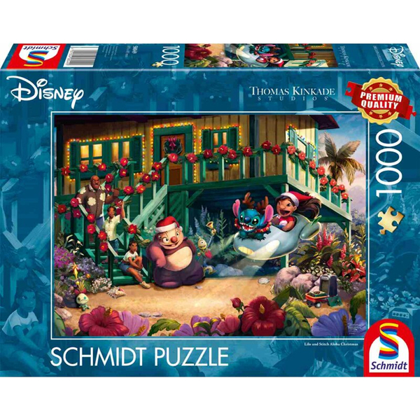 Puzzle - Disney, Lilo and Stitch Aloha Christmas (1000 biter)