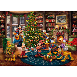 Puzzle - Disney, Mickey & Minnie Trimming The Tree (1000 biter) Mickey & Minnie - Schmidt