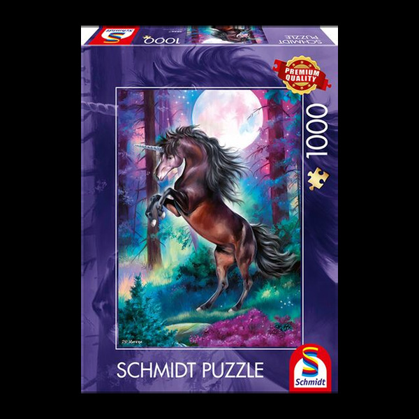 Puzzle - Unicorn in full moon (1000 biter)