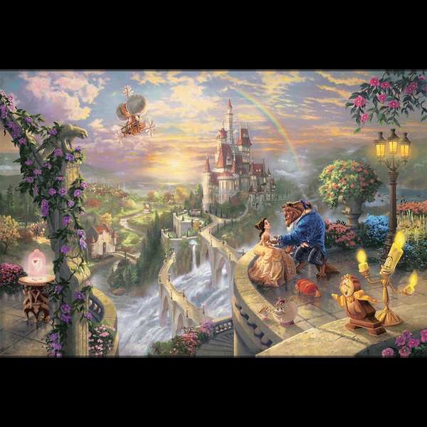 Schmidt puslespill 1000 Thomas Kinkade: Disney - Beauty and the Beast 