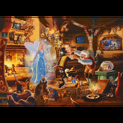 Schmidt puslespill 1000 Thomas Kinkade: Disney - Geppettos Pinocchio  Pinocchio - Schmidt