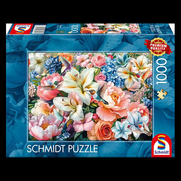Puzzle - Flowers in pastel (1000 pieces)