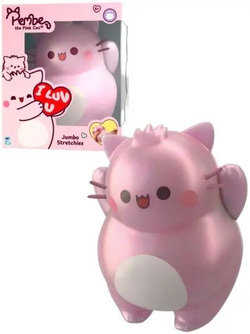 Pembe the Pink Cat – jumbo squishy klemmeleke 20 cm Pink Cat - Fidget Toys
