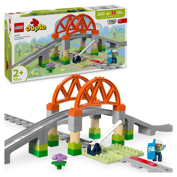 LEGO DUPLO Town 10426, Togbro og skinner – Ekspansjonssett