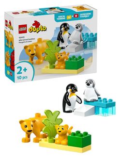 LEGO DUPLO Town 10442 Villdyrfamilier: Pingviner og løver 10442 - Lego duplo