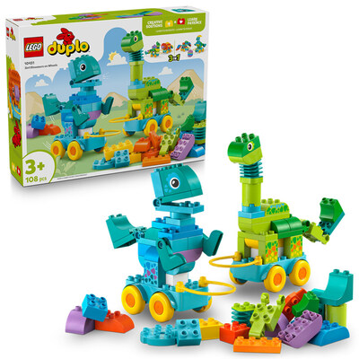 LEGO DUPLO  10451 3-i-1 Dinosaurer på hjul 10451 - Lego duplo