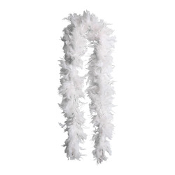 FEATHER BOA WHITE/SILVER 80G Boa hvit og sølv - Halloween