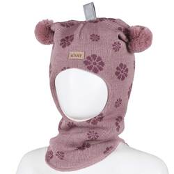 Kivat Balaklava i ull 509-17B/30 Lilla med blomster Lilla med blomster - Kivat