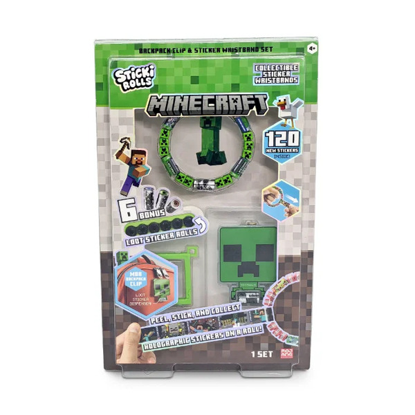 STICKI ROLLS STICKI CLIP & BRACELET MINECRAFT CDU