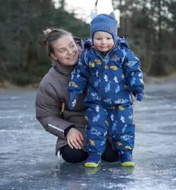 KATTNAKKEN VINTERPARKDRESS SNØ Skumringsblå - Kattnakken
