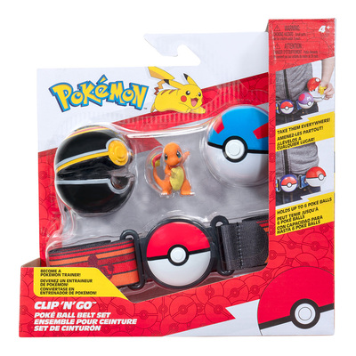 Pokémon Clip N Go Belt Set Charmander Belte med pokeballer - Pokemon Kinesisk