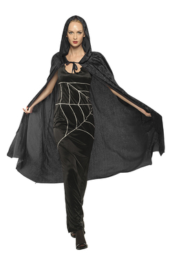 Sort kappe til voksne Sort  - Halloween