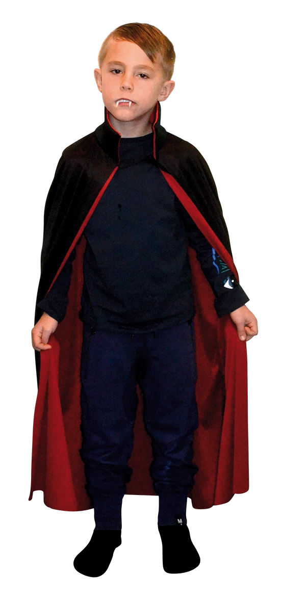 DRACULA CAPE BLACK AND RED KID 122-134