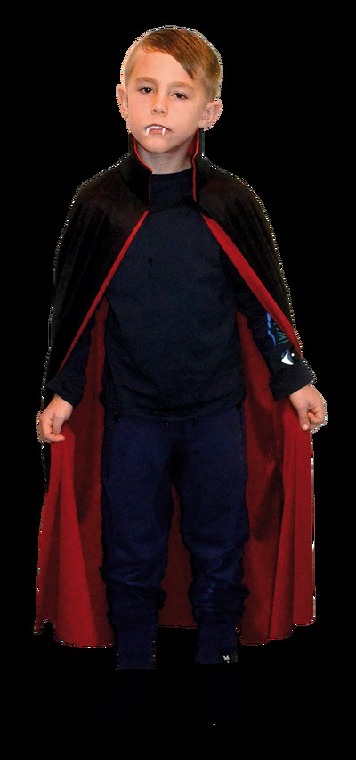 DRACULA CAPE BLACK AND RED KID 122-134 Dracula Cape - Halloween