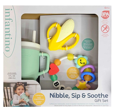 Infantino Nibble Sip & Soothe Set Gave sett - Salg