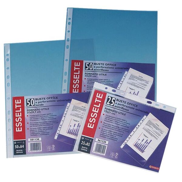 Plastlomme ESSELTE A4 topp 38my (100)