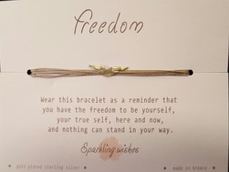 JOYTAG Budskaps armbånd - Sparkling Wishes FREEDOM - Joytag