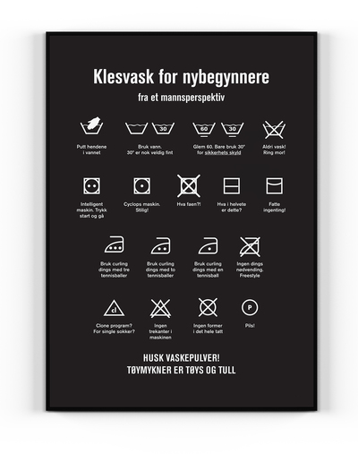 KLESVASK - FRA ET MANNSPERSPEKTIV Svart - Happystar