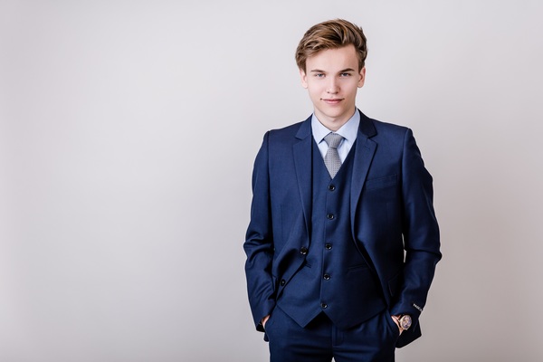 Passcal slimfit dress blå