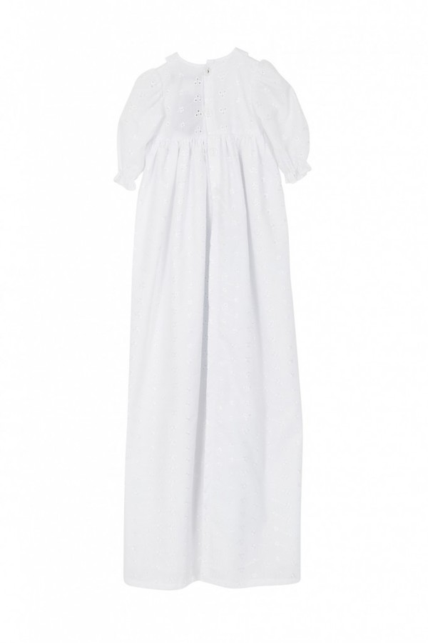 Pascal dåpskjole i engelsk blonde jente med rosa bånd