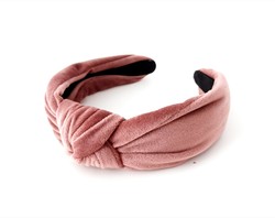 Hårbøyle velur knute Dusty pink  - Noma