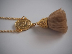 Gold Tassel Necklace long Moccachino - Isle&Tribe