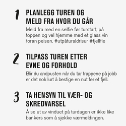 Pakkepris Fjellvett- og Hytteregler plakatene Hvit - Happystar