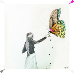 ART Collection Papillon sjal/skjerf ART Collection Papillon - Lady Burk
