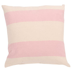 Putetrekk 50x50 brede striper rosa - Mille Moi